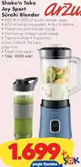 ARZUM SHAKE'N TAKE JOY SPORT SÜRAHİ BLENDER fiyat ve kampanya bilgisi